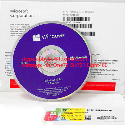 100% Online Activation Windows 10 Pro DVD , OEM Key Windows 10 Professional