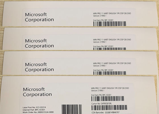 Microsoft Windows 11 Pro COA License Sticker OEM