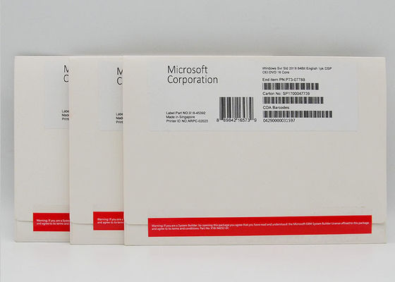 English Version Windows Server 2019 Standard Edition DVD Pack Computer Software