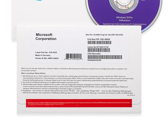 Full Package Windows 10 Pro DVD , 100% Original License Key Windows 11 Pro DVD
