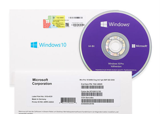 64 32 Bit English Version Windows 10 Professional Window 10 Pro OEM DVD Full Pack