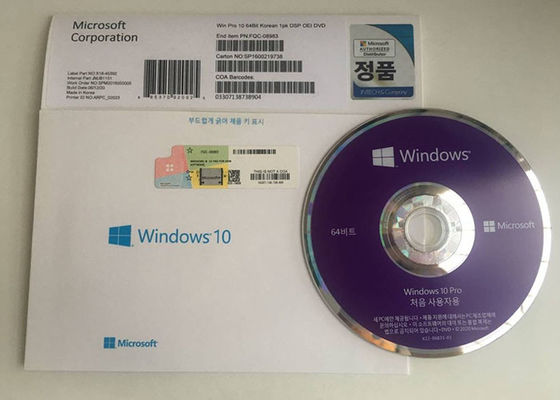 Multi Language Microsoft Windows 10 Pro Key , Software Win 10 Pro DVD