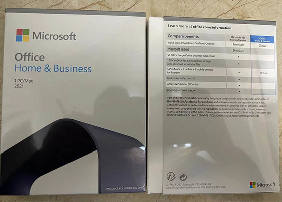 Global Version Office 2021 Home And Business FPP Key Office 2021 HB Box
